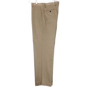 Dockers Men's Brown Pants Size 36x32 Flat Front Mid Rise Straight Leg Cotton
